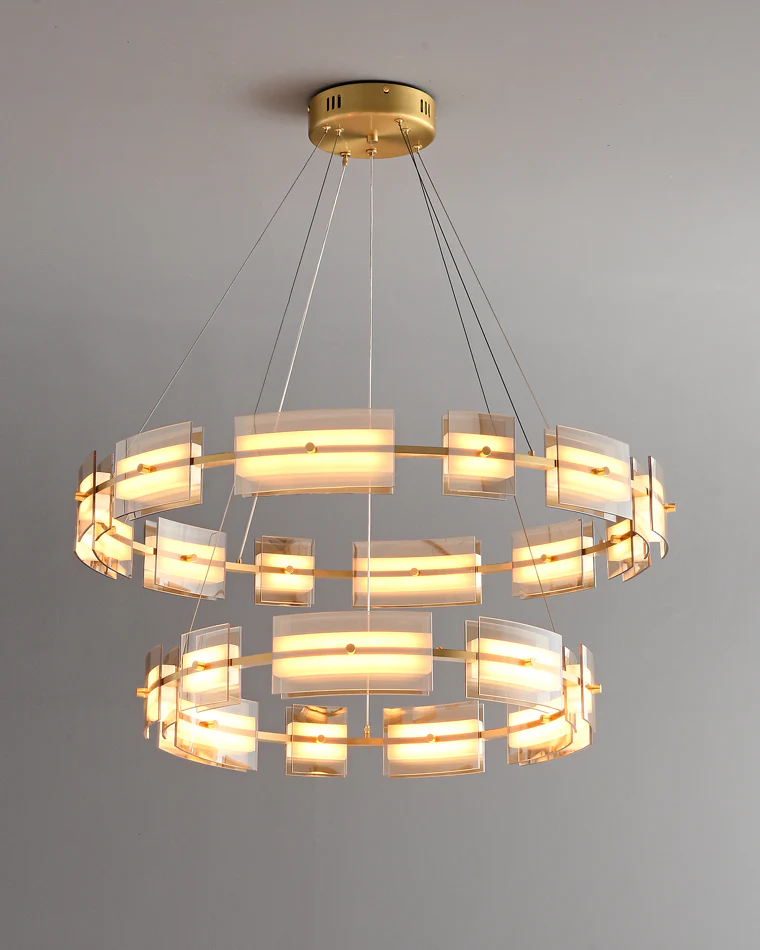WOMO Modern Tiered Glass Chandelier-WM2220 - Image 59