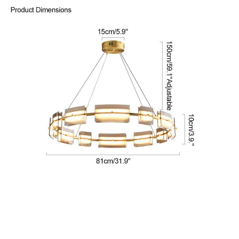 WOMO Modern Tiered Glass Chandelier-WM2220 - Image 62