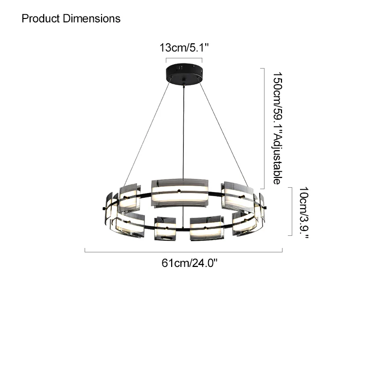 WOMO Modern Tiered Glass Chandelier-WM2220 - Image 68