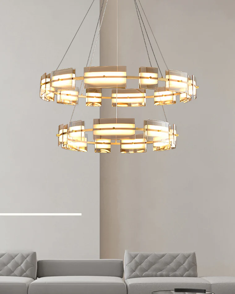 WOMO Modern Tiered Glass Chandelier-WM2220 - Image 7