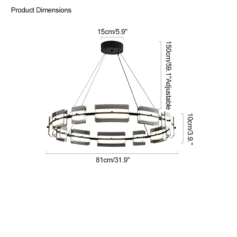 WOMO Modern Tiered Glass Chandelier-WM2220 - Image 70