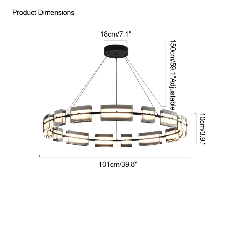 WOMO Modern Tiered Glass Chandelier-WM2220 - Image 74