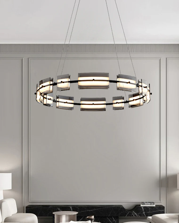 WOMO Modern Tiered Glass Chandelier-WM2220 - Image 8