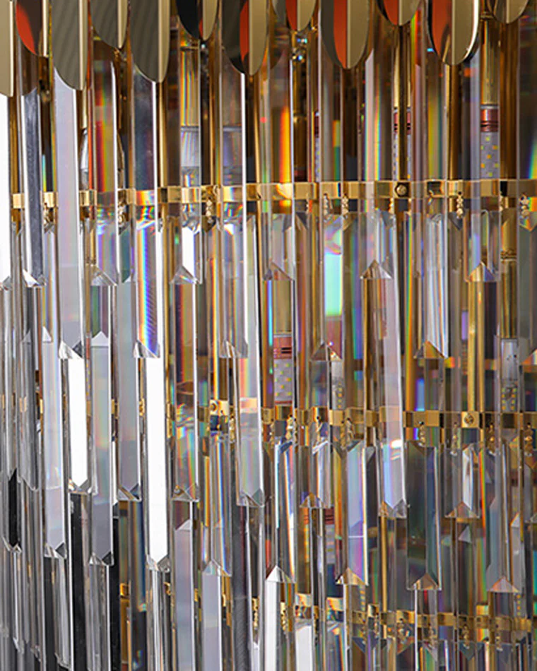 WOMO Tiered Gold Crystal Chandelier-WM2207 - Image 31