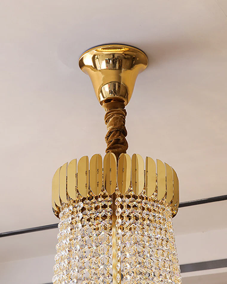 WOMO Tiered Gold Crystal Chandelier-WM2207 - Image 33