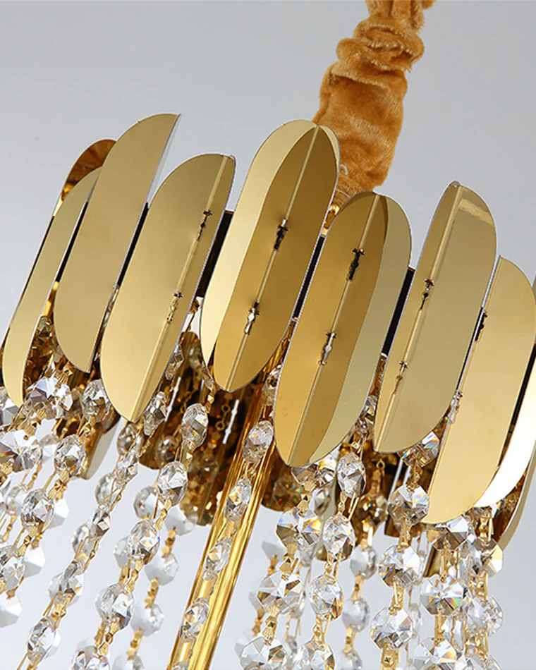 WOMO Tiered Gold Crystal Chandelier-WM2207 - Image 37