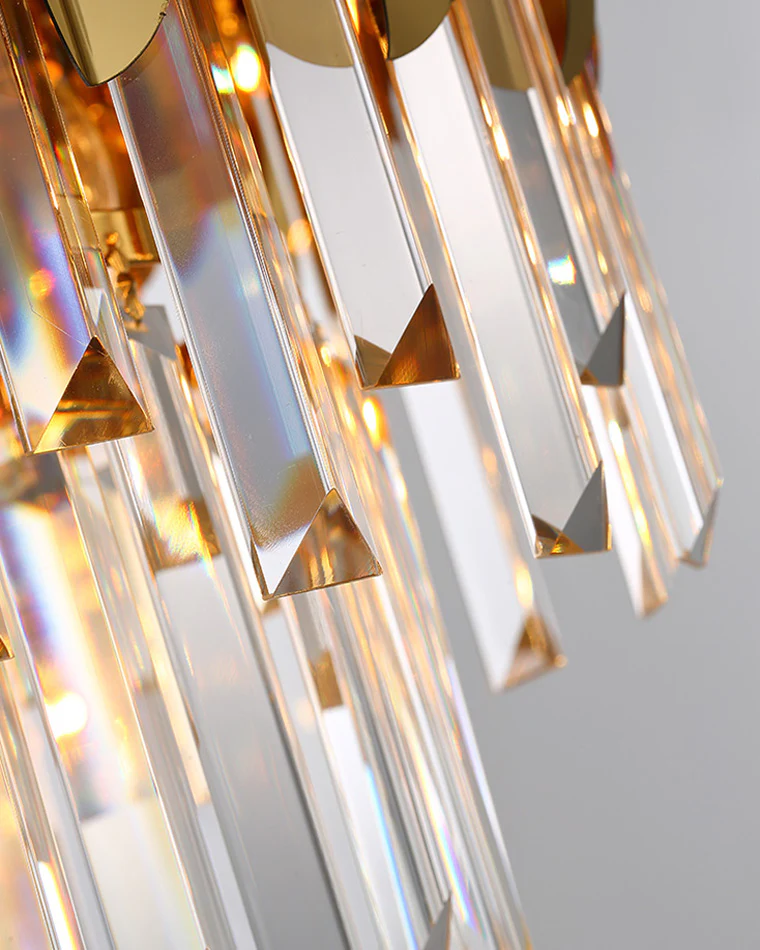 WOMO Tiered Gold Crystal Chandelier-WM2207 - Image 38