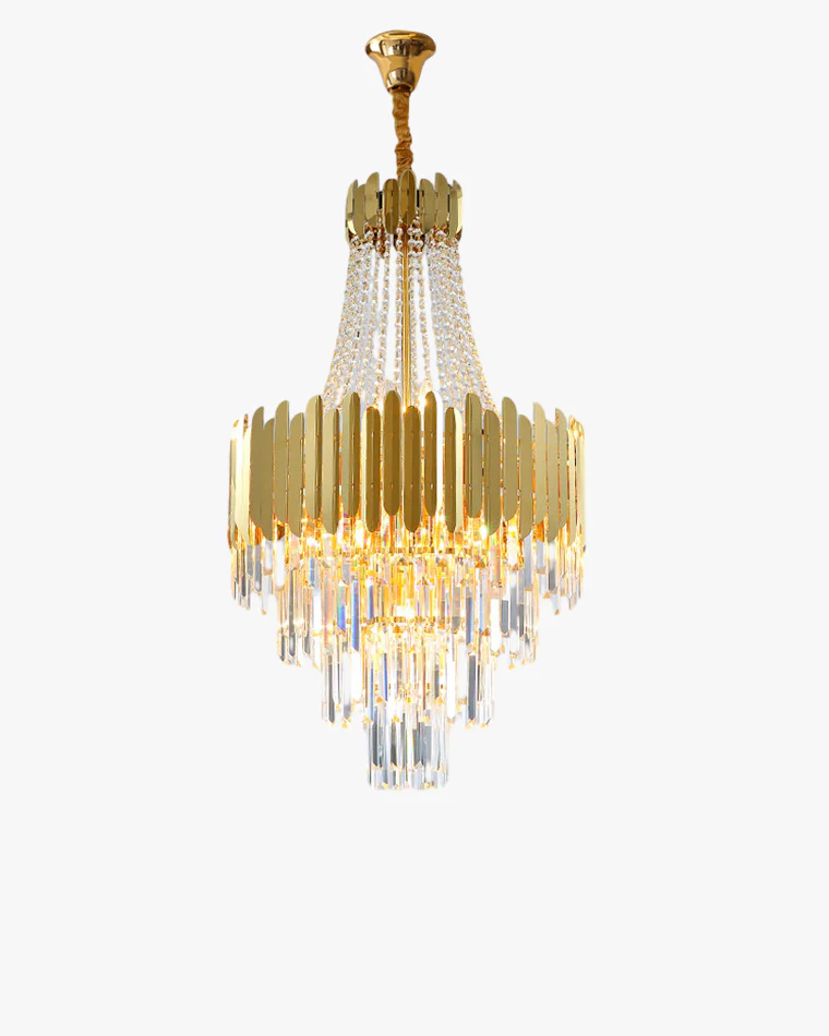 WOMO Tiered Gold Crystal Chandelier-WM2207 - Image 42