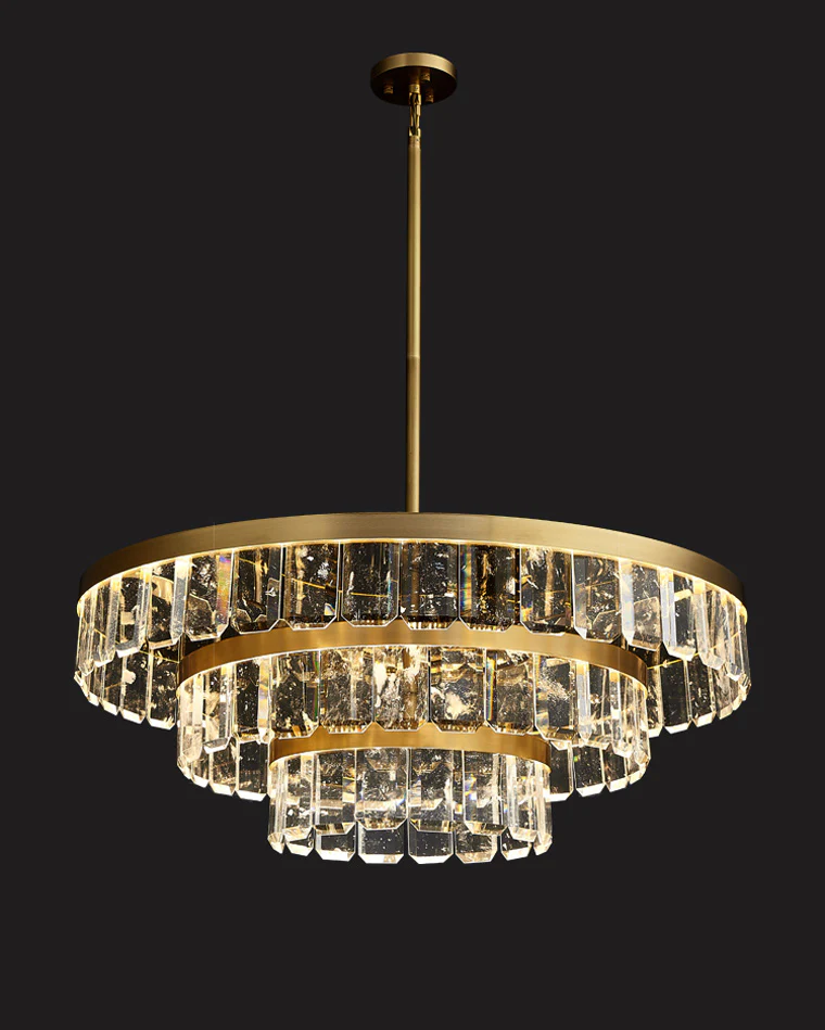 WOMO Tiered Gold Crystal Chandelier-WM2539 - Image 13