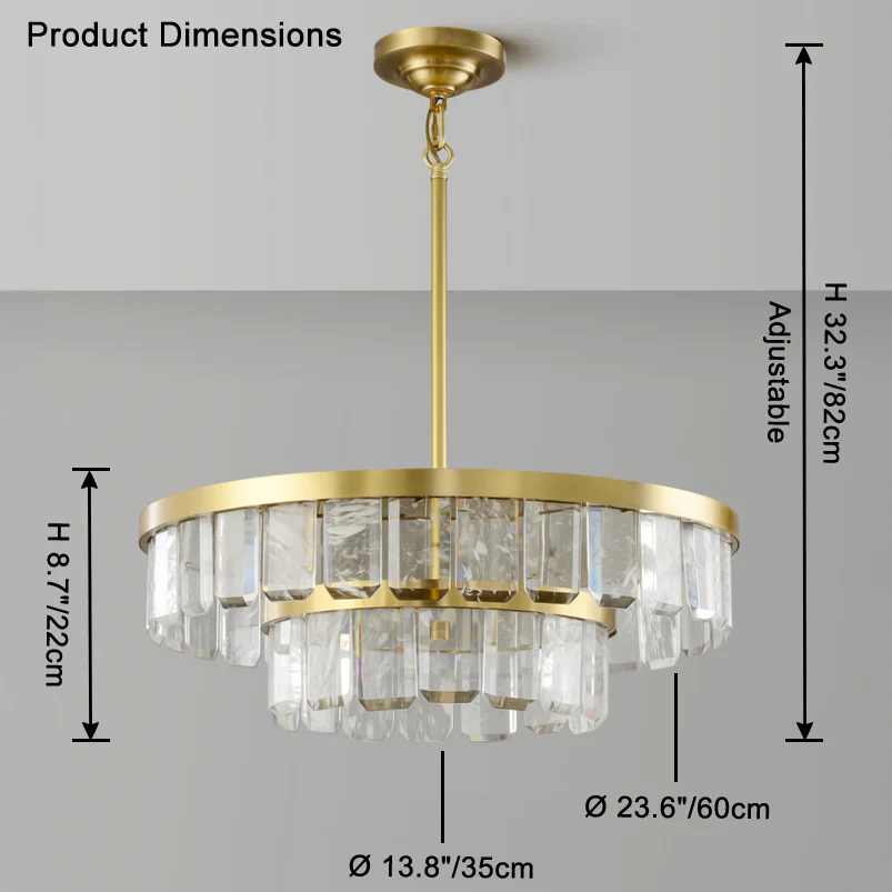 WOMO Tiered Gold Crystal Chandelier-WM2539 - Image 17