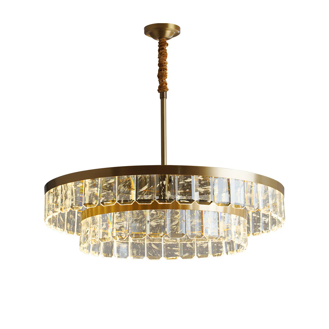 WOMO Tiered Gold Crystal Chandelier-WM2539 - Image 18