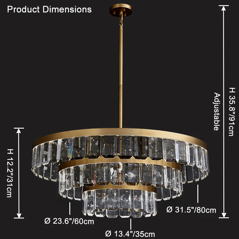 WOMO Tiered Gold Crystal Chandelier-WM2539 - Image 21