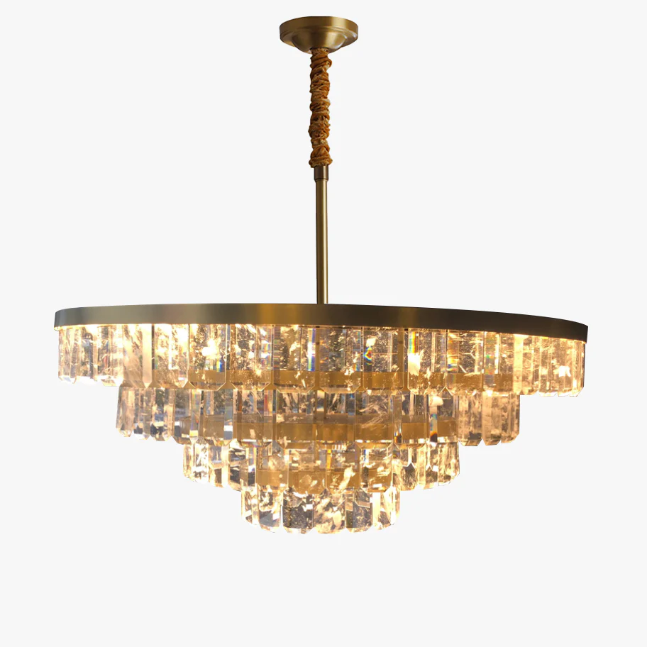 WOMO Tiered Gold Crystal Chandelier-WM2539 - Image 22
