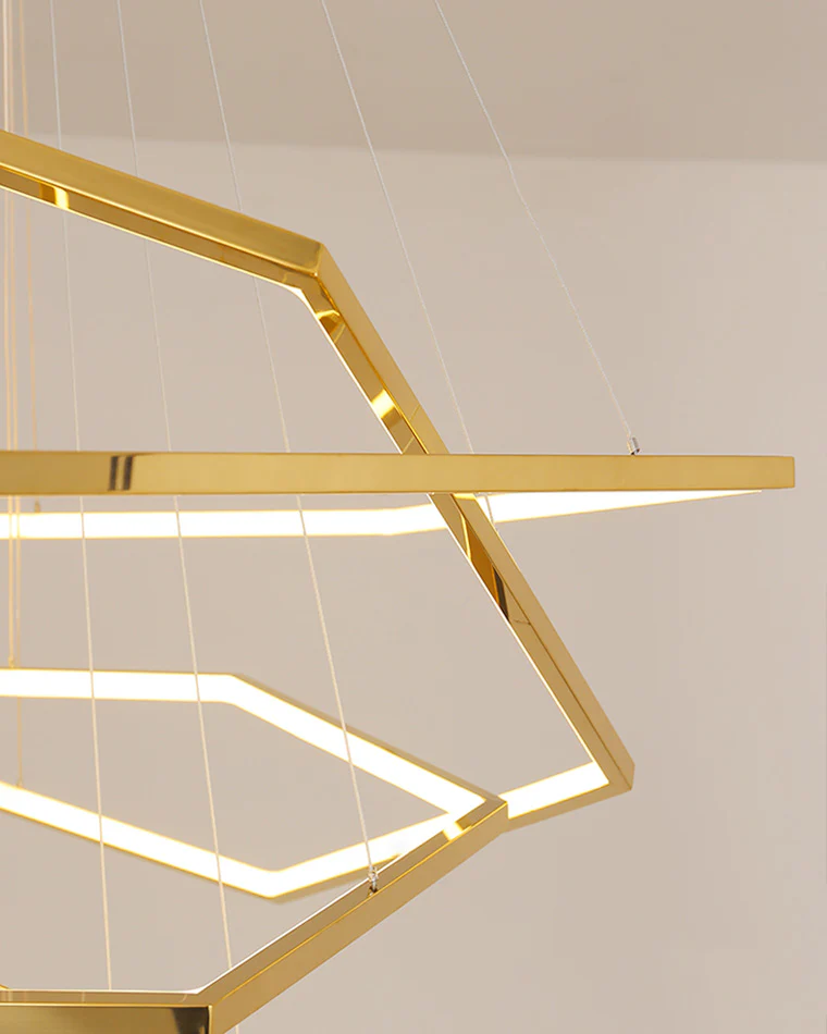 WOMO Tiered Hexagon Led Chandelier-WM2463 - Image 17