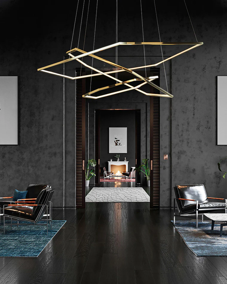 WOMO Tiered Hexagon Led Chandelier-WM2463 - Image 2