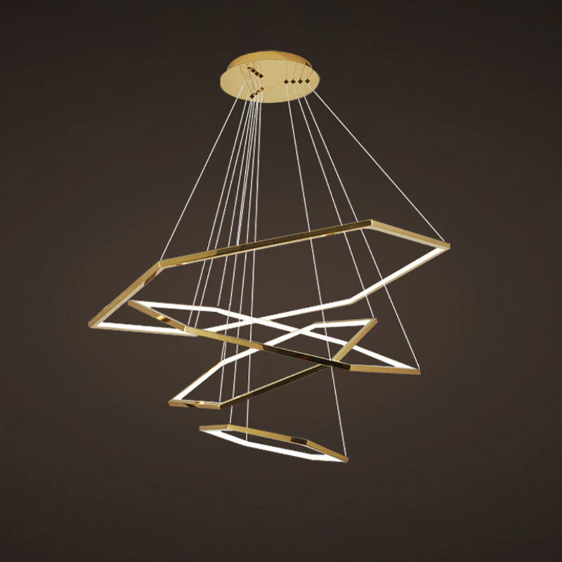 WOMO Tiered Hexagon Led Chandelier-WM2463 - Image 24