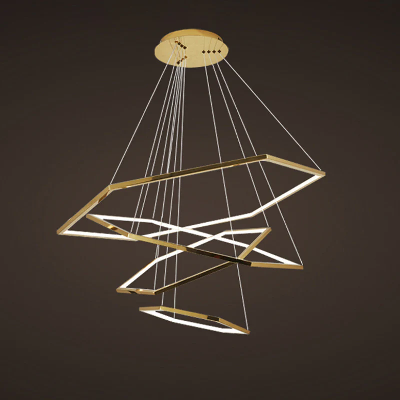 WOMO Tiered Hexagon Led Chandelier-WM2463 - Image 26