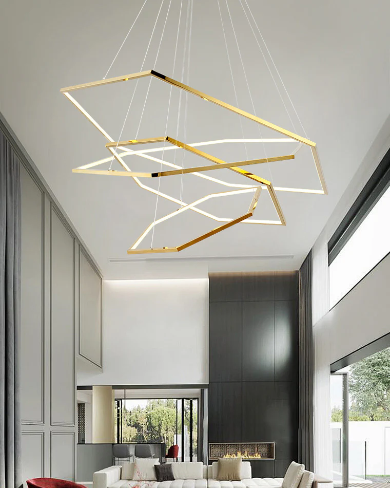 WOMO Tiered Hexagon Led Chandelier-WM2463 - Image 4