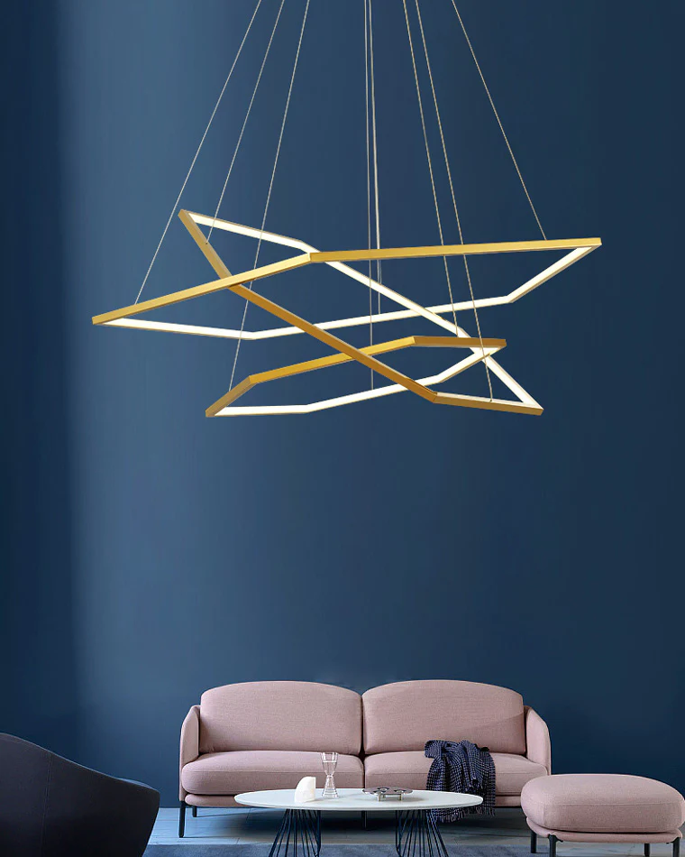 WOMO Tiered Hexagon Led Chandelier-WM2463 - Image 5