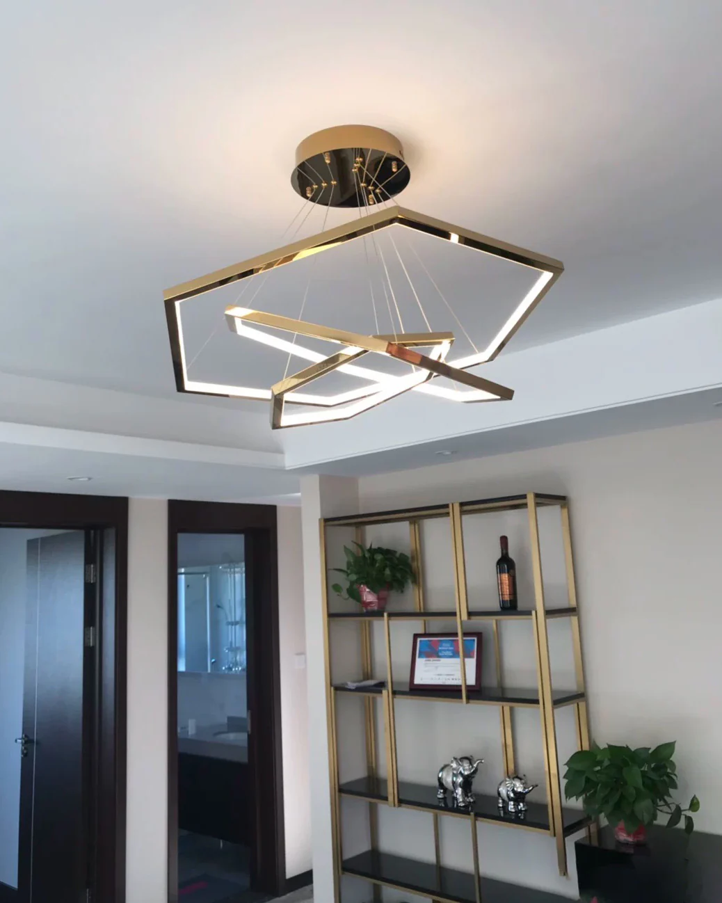 WOMO Tiered Hexagon Led Chandelier-WM2463 - Image 6
