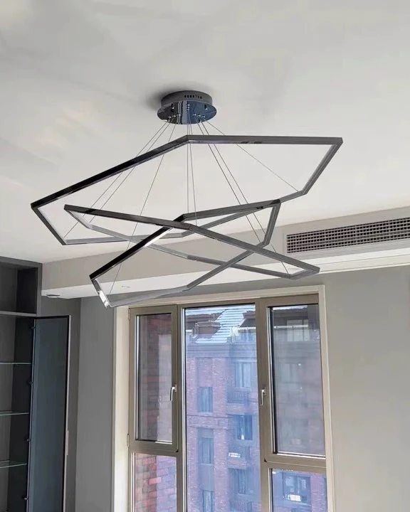 WOMO Tiered Hexagon Led Chandelier-WM2463 - Image 8