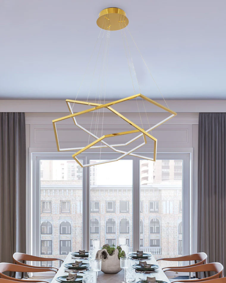 WOMO Tiered Hexagon Led Chandelier-WM2463 - Image 9