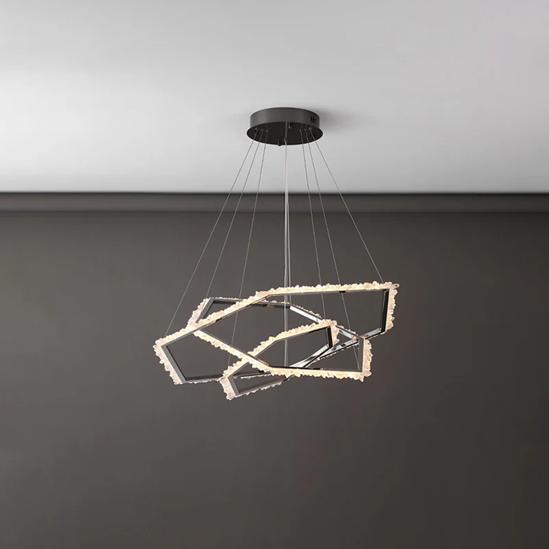 WOMO Tiered Hexagon Crystal Chandelier-WM2712 - Image 11