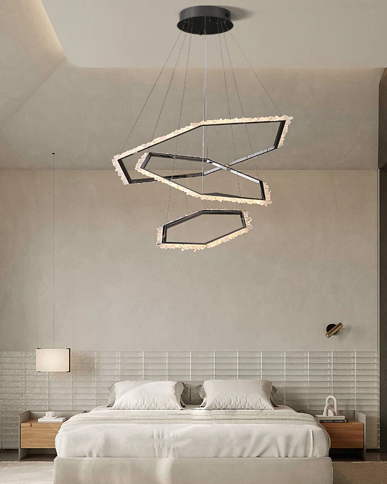 WOMO Tiered Hexagon Crystal Chandelier-WM2712 - Image 2