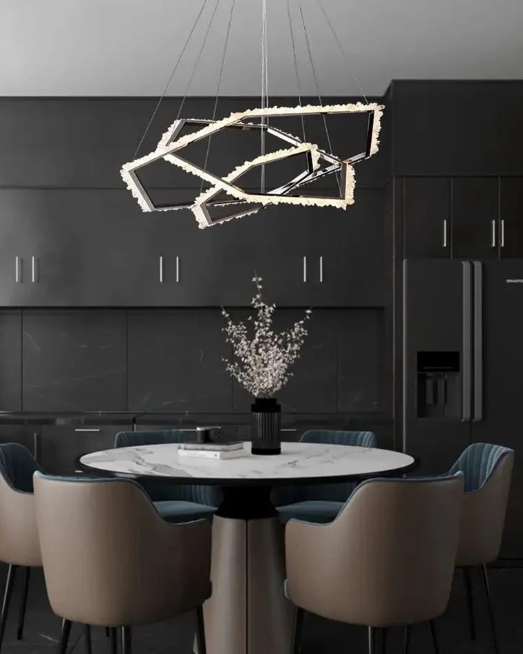 WOMO Tiered Hexagon Crystal Chandelier-WM2712 - Image 4