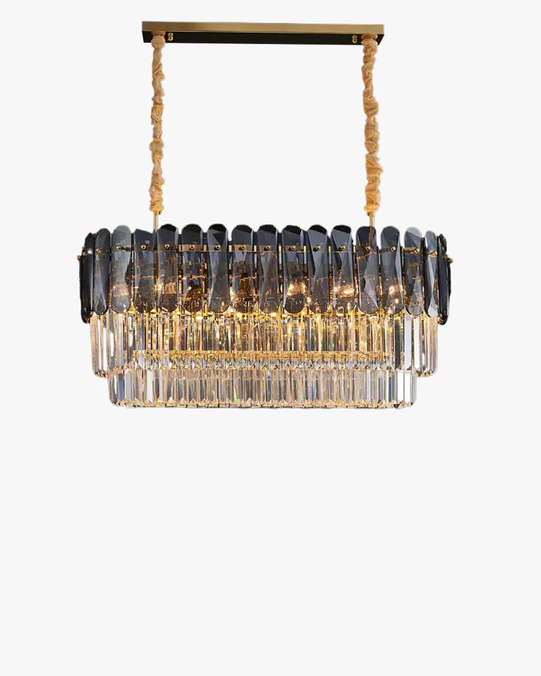 WOMO Tiered Linear Crystal Chandelier-WM2543