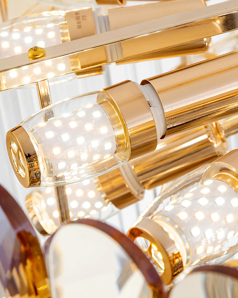 WOMO Tiered Linear Crystal Chandelier-WM2543 - Image 15