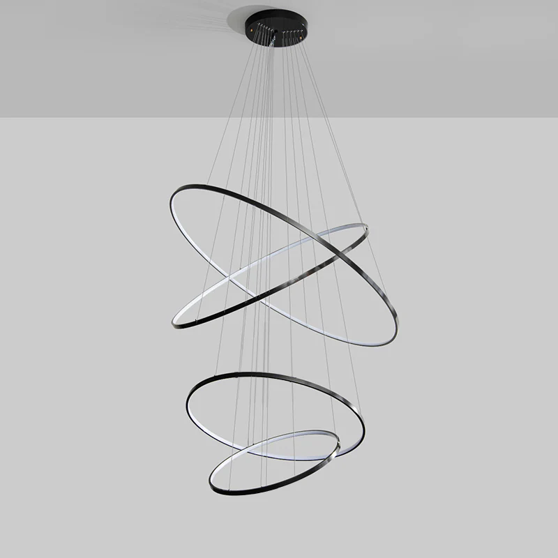 WOMO Black Tiered Circular Led Chandelier-WM2652 - Image 11