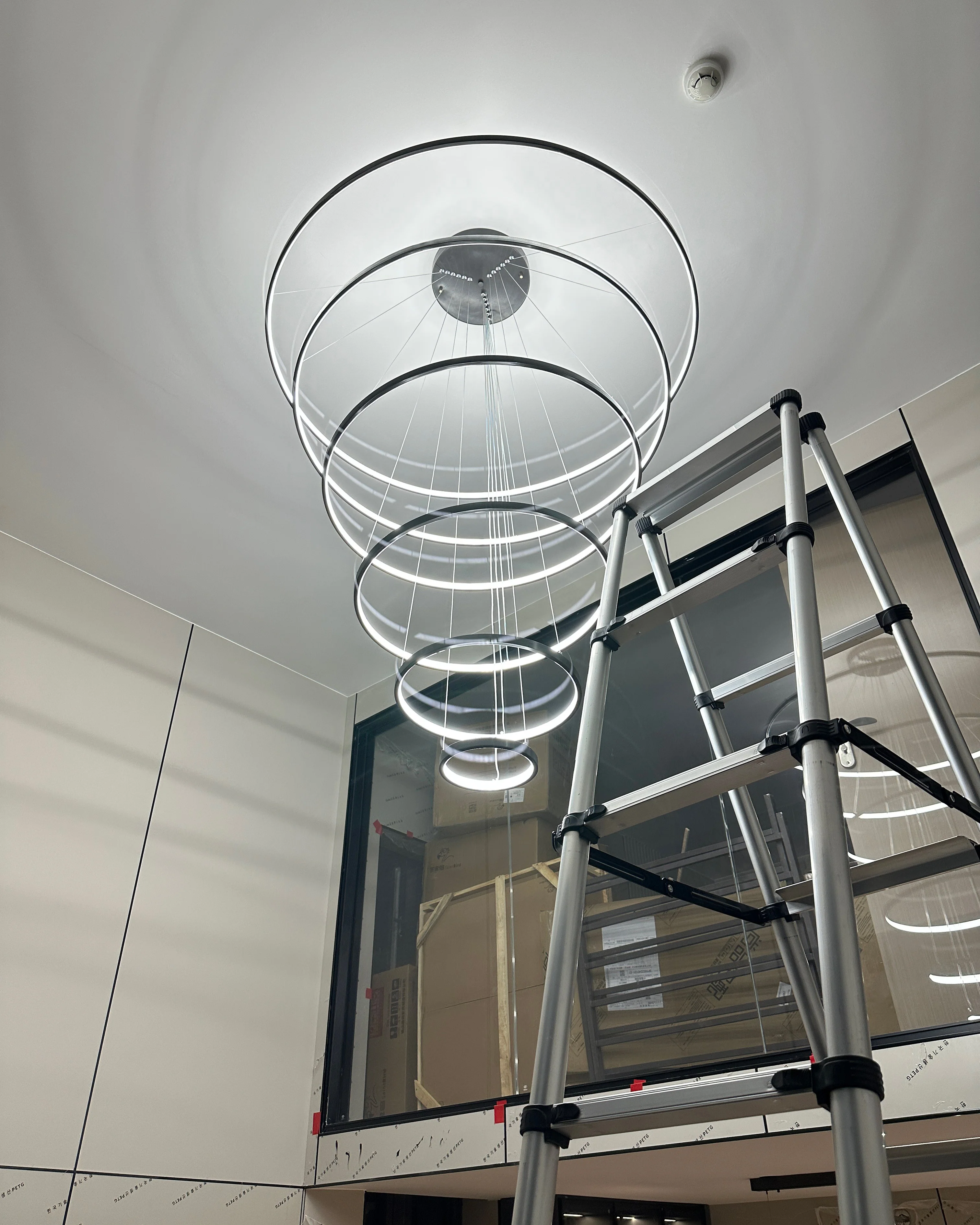 WOMO Black Tiered Circular Led Chandelier-WM2652 - Image 8