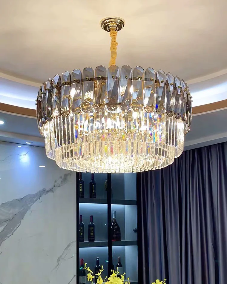 WOMO Tiered Round Crystal Chandelier-WM2542 - Image 12