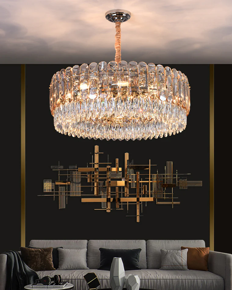 WOMO Tiered Round Crystal Chandelier-WM2542 - Image 7