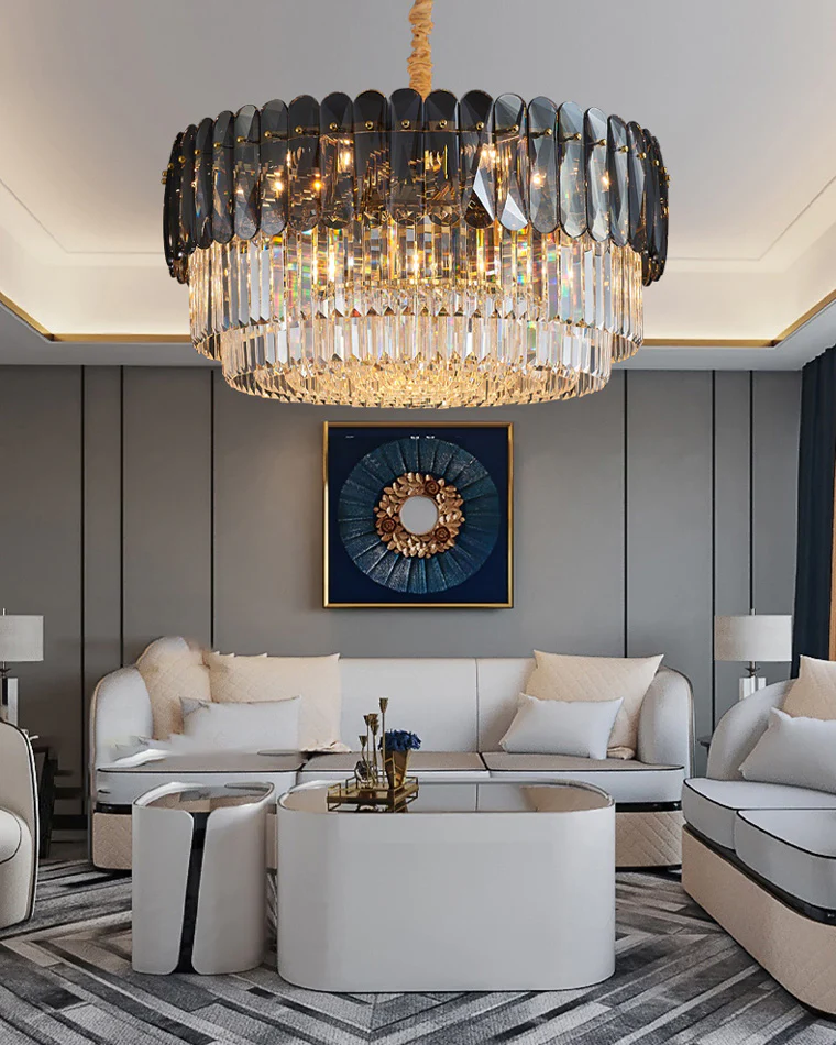 WOMO Tiered Round Crystal Chandelier-WM2542 - Image 8