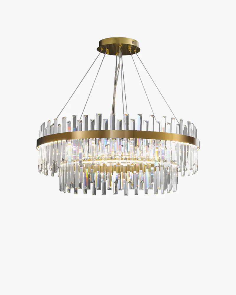 WOMO Tiered Round Crystal Chandelier-WM2562