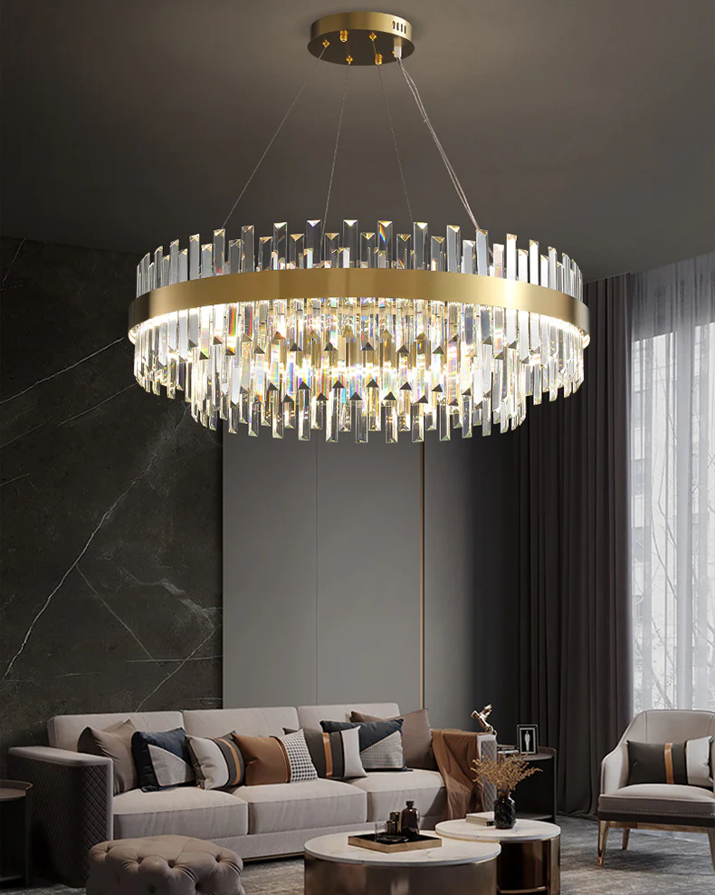 WOMO Tiered Round Crystal Chandelier-WM2562 - Image 2