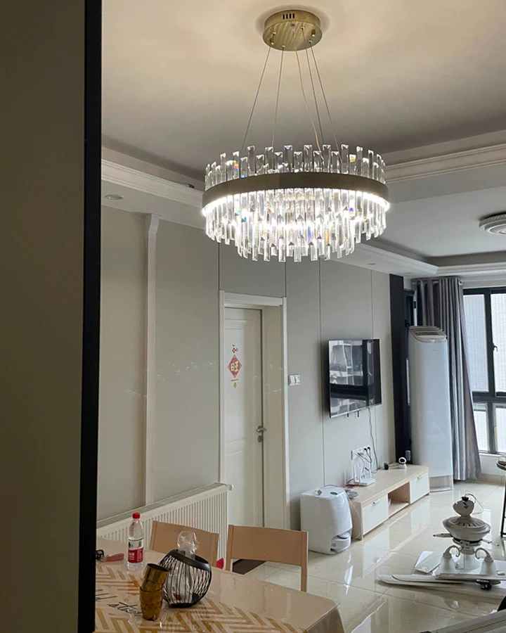 WOMO Tiered Round Crystal Chandelier-WM2562 - Image 4