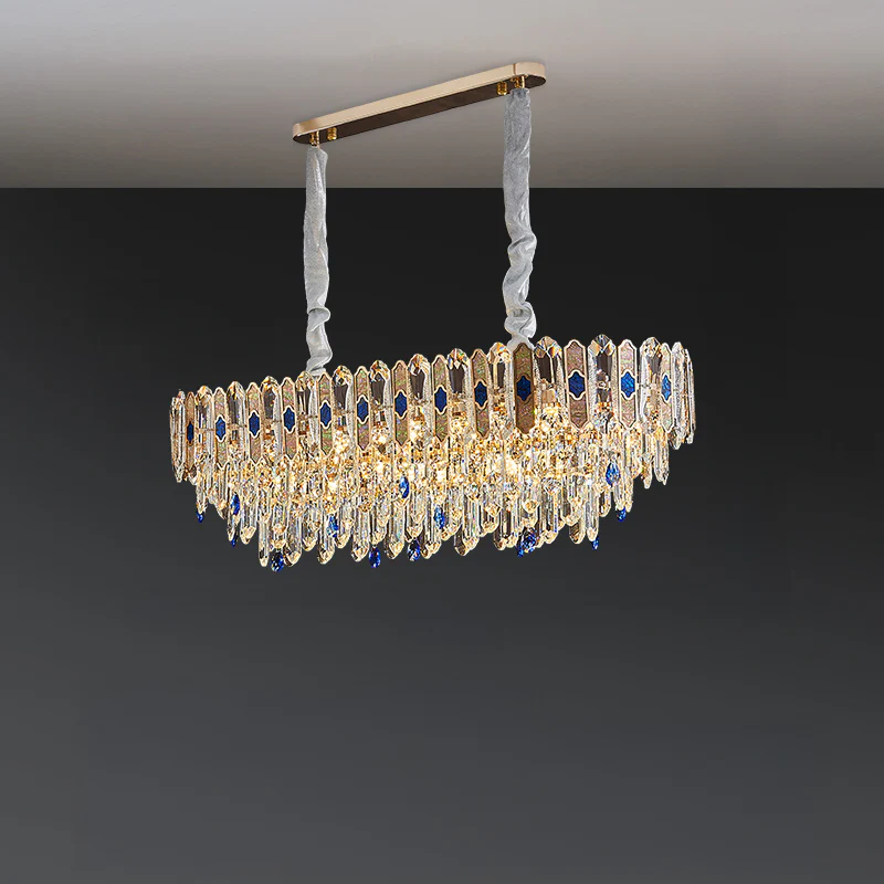 WOMO Tiered Round/Oval Crystal Chandelier-WM3030 - Image 13