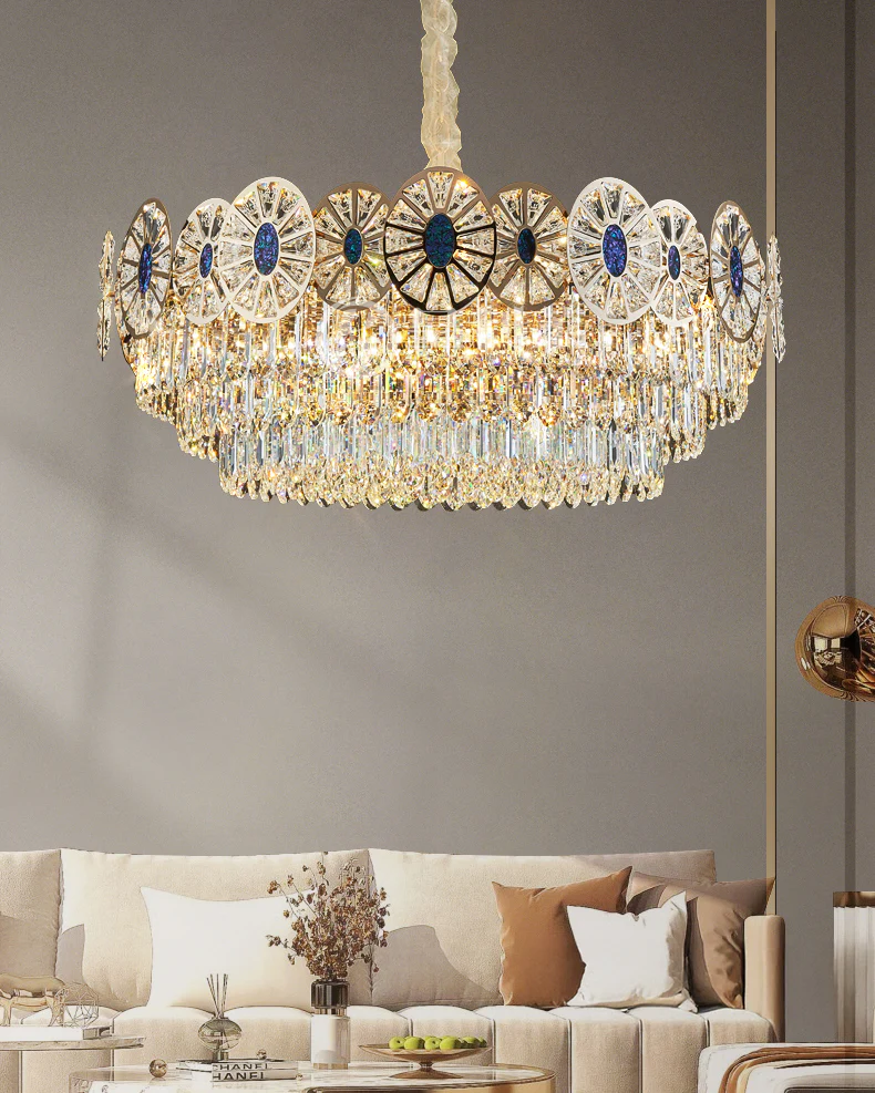 WOMO Tiered Shell Crystal Chandelier-WM3034 - Image 4