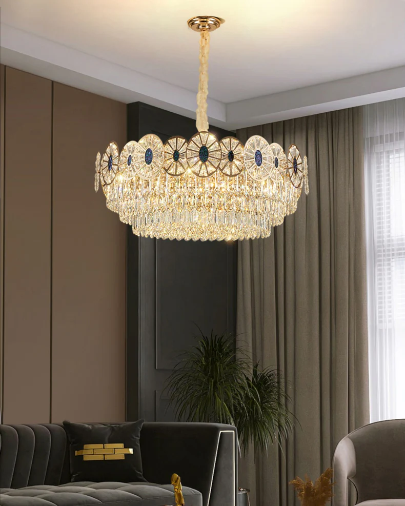 WOMO Tiered Shell Crystal Chandelier-WM3034 - Image 5