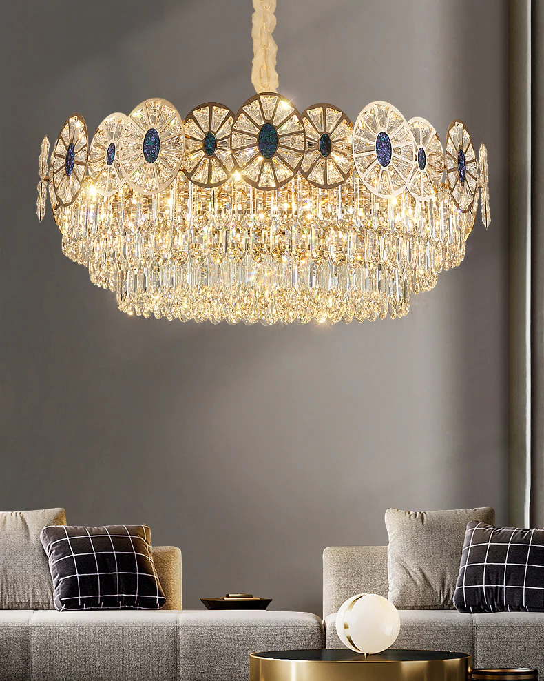 WOMO Tiered Shell Crystal Chandelier-WM3034 - Image 7
