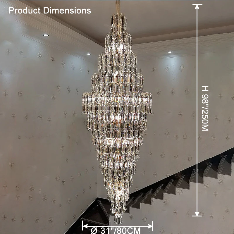 WOMO Tiered Tapers Crystal Chandelier-WM2382 - Image 58