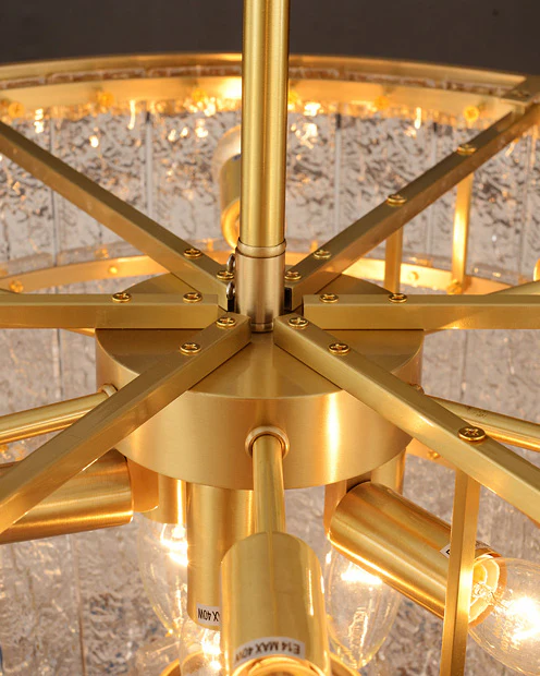 WOMO Gold Tiered Glass Chandelier-WM2601 - Image 15