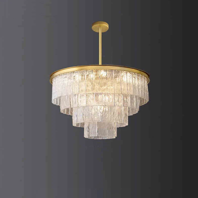WOMO Gold Tiered Glass Chandelier-WM2601 - Image 16