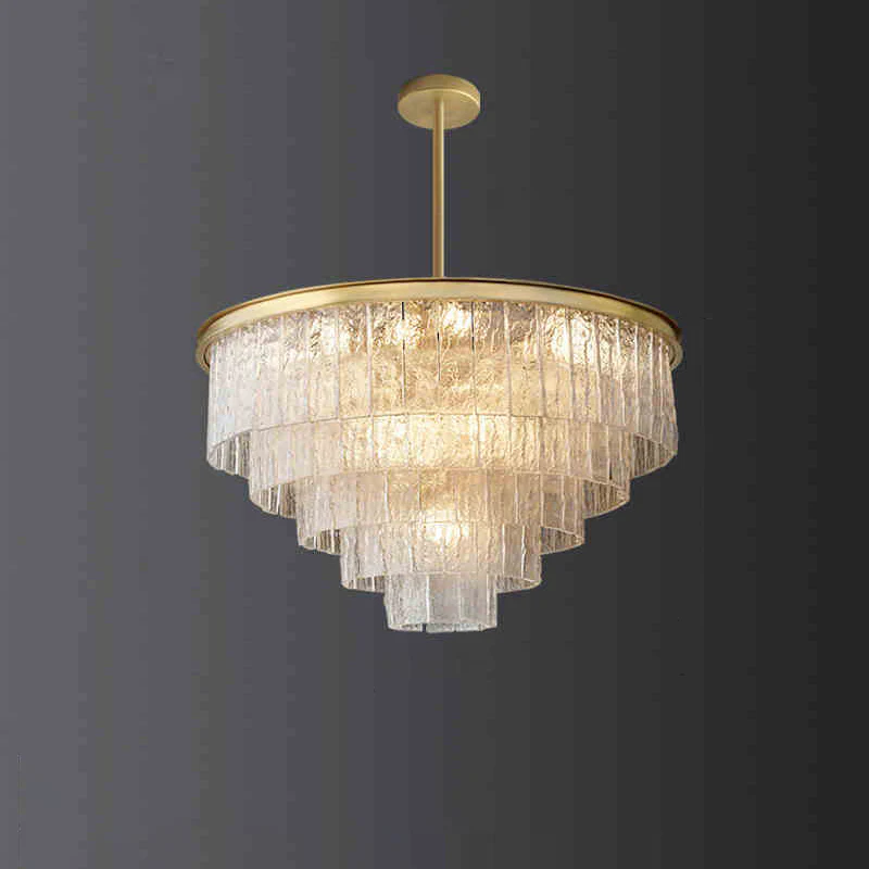 WOMO Gold Tiered Glass Chandelier-WM2601 - Image 18