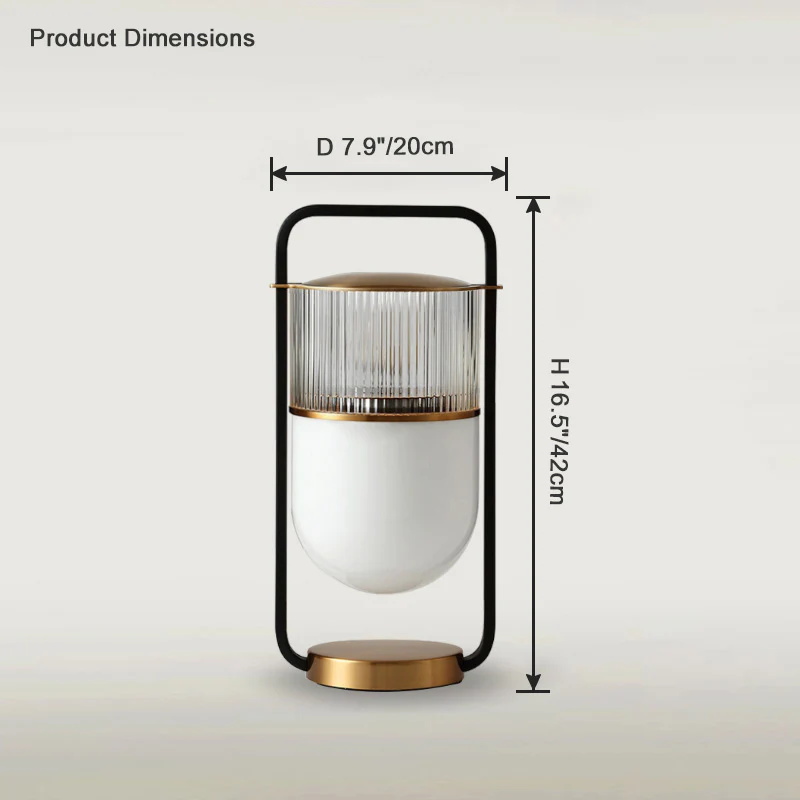 WOMO Portable Touch Glass Lantern Table Lamp-WM8026 - Image 17