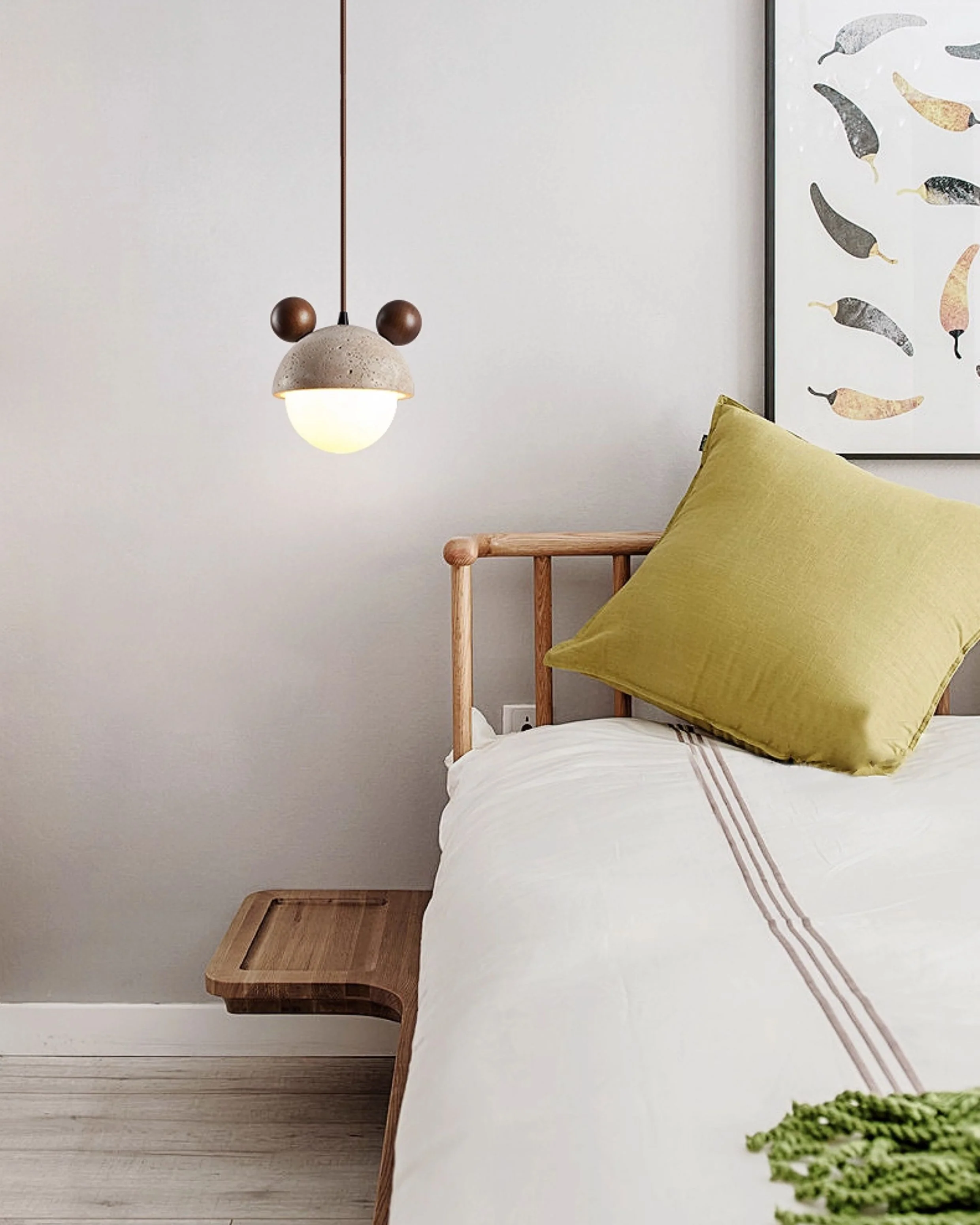 WOMO Travertine Globe Pendant Light-WM3094 - Image 6