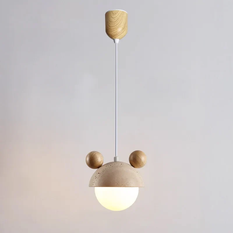 WOMO Travertine Globe Pendant Light-WM3094 - Image 9
